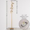 Lampadaire Lavaca LED Or, 2 lumières
