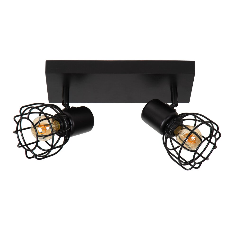 Plafonnier Lucide FILOX Noir, 2 lumières