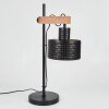 Lampe de table Chabian Brun, Couleur bois, Noir, 1 lumière