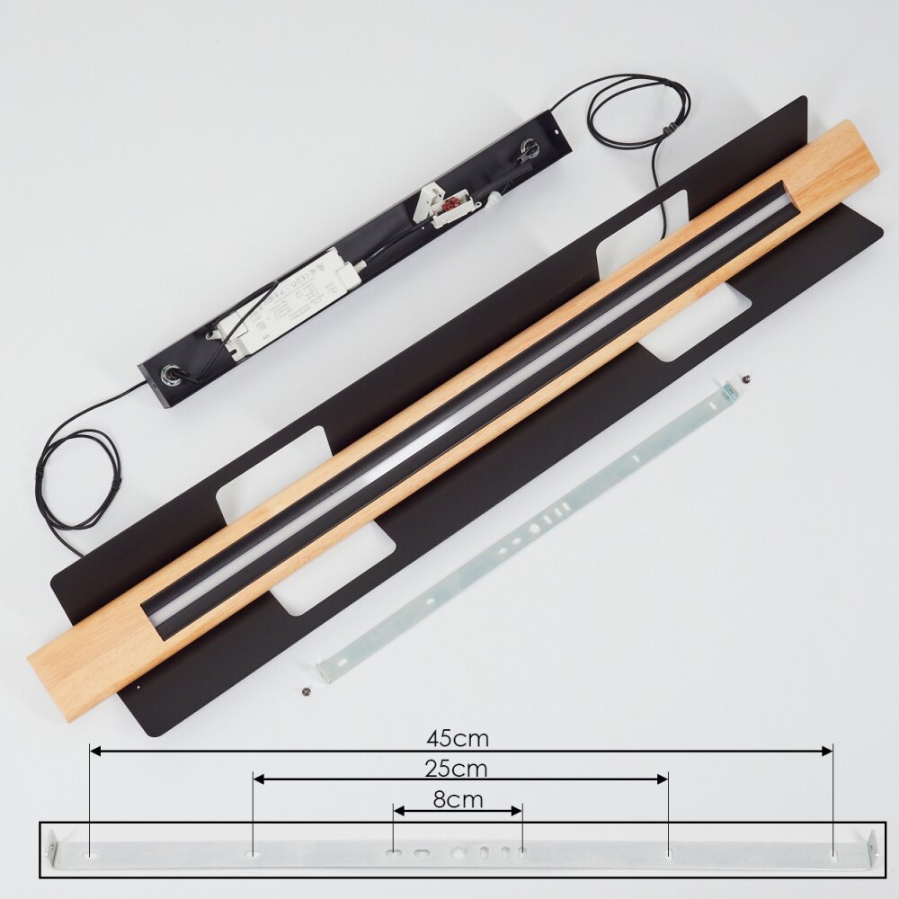 Suspension Milot LED Écru, Noir, 1 lumière