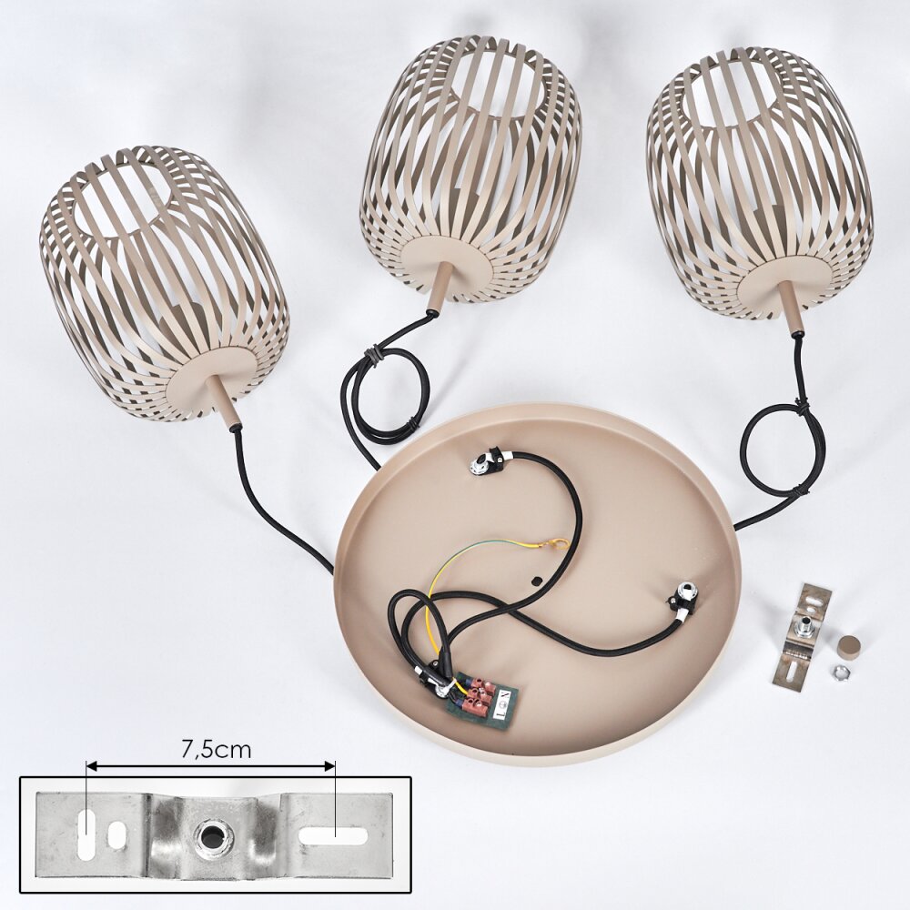 Suspension Herrera Sable, 3 lumières
