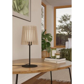 Lampe de table Eglo FATTORIA Noir, 1 lumière