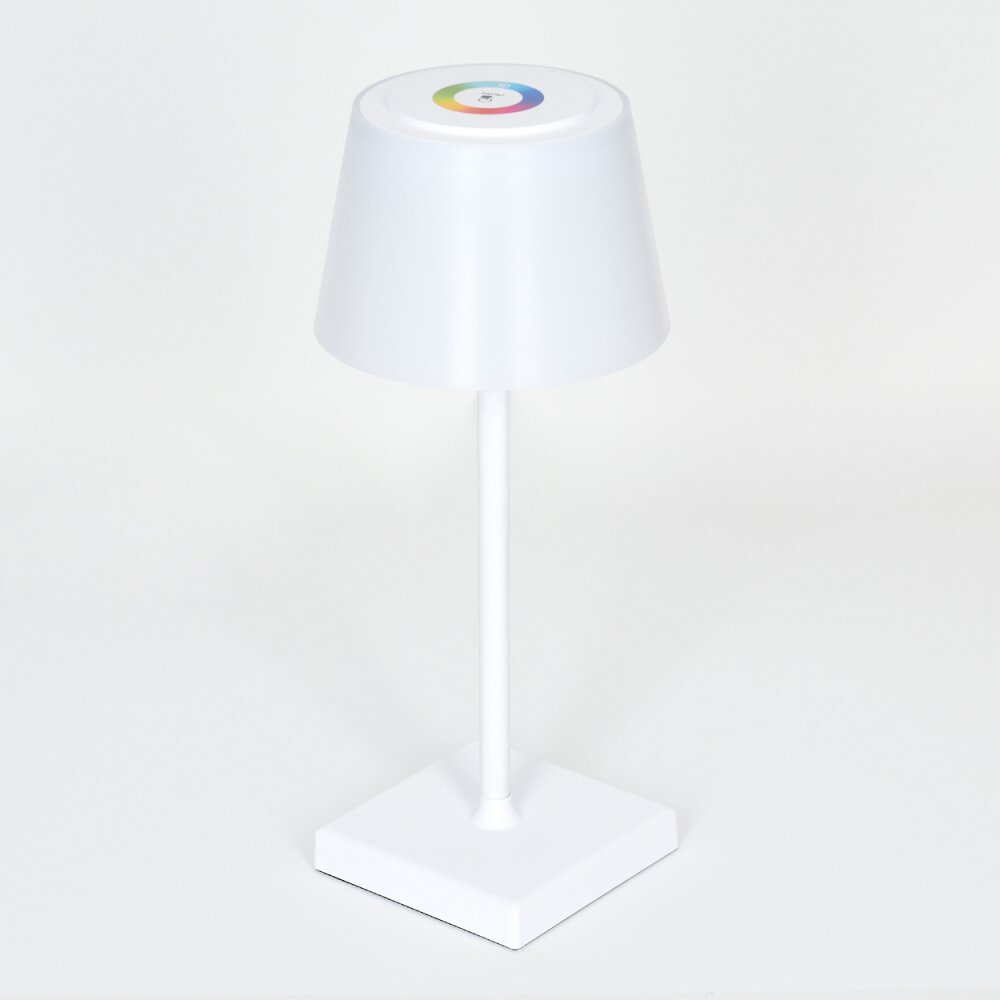 Lampe à poser Burzaco LED Blanc, 1 lumière, Changeur de couleurs