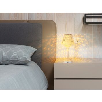 Lampe de table Globo GIXI LED Transparent, 1 lumière