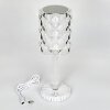 Lampe de table Toire LED Transparent, Blanc, 1 lumière