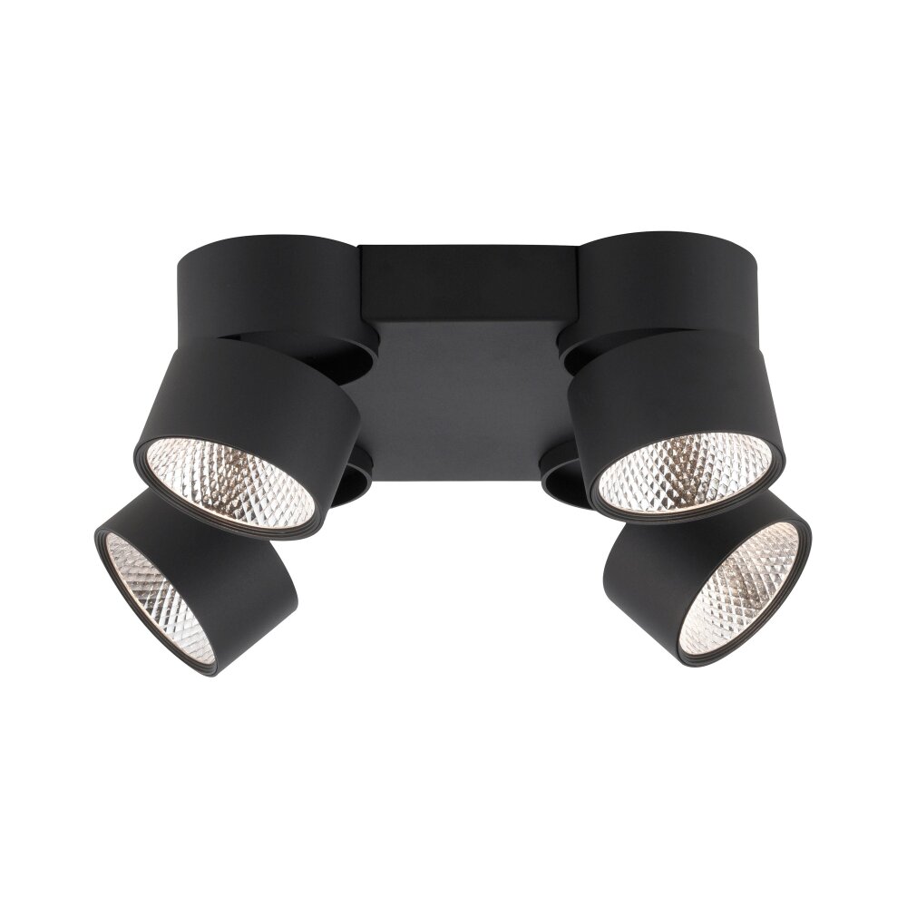 Plafonnier Paul Neuhaus PURE-NOLA LED Noir, 4 lumières