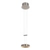 Suspension Steinhauer Piola LED Acier brossé, 2 lumières