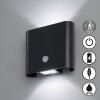 Applique murale d'extérieur FHL easy Magnetics LED Noir, 2 lumières, Détecteur de mouvement