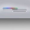 Plafonnier Leuchten Direkt RENDA LED Argenté, 2 lumières, Télécommandes, Changeur de couleurs