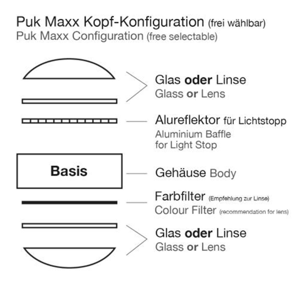 Puk Turn Outdoor LED, 1 lumière