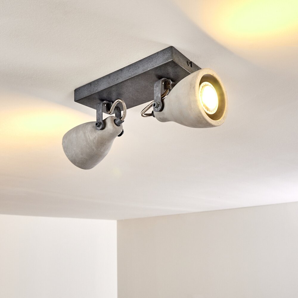 Plafonnier Lomma Gris, 2 lumières