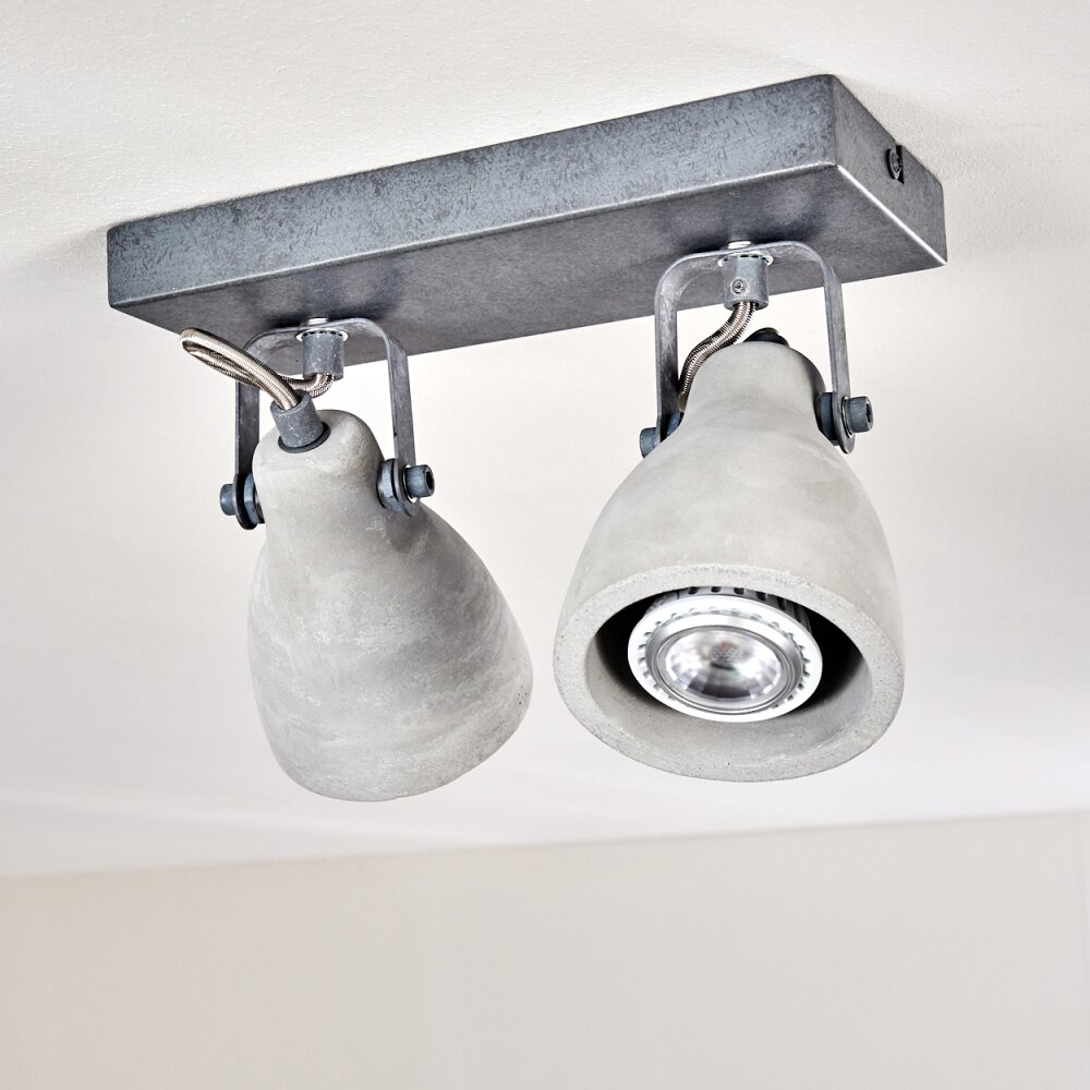 Plafonnier Lomma Gris, 2 lumières