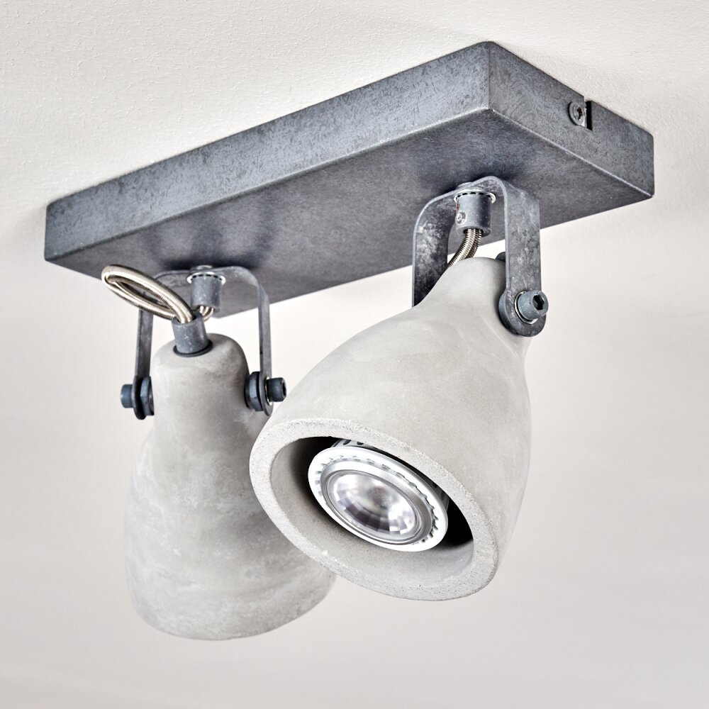 Plafonnier Lomma Gris, 2 lumières