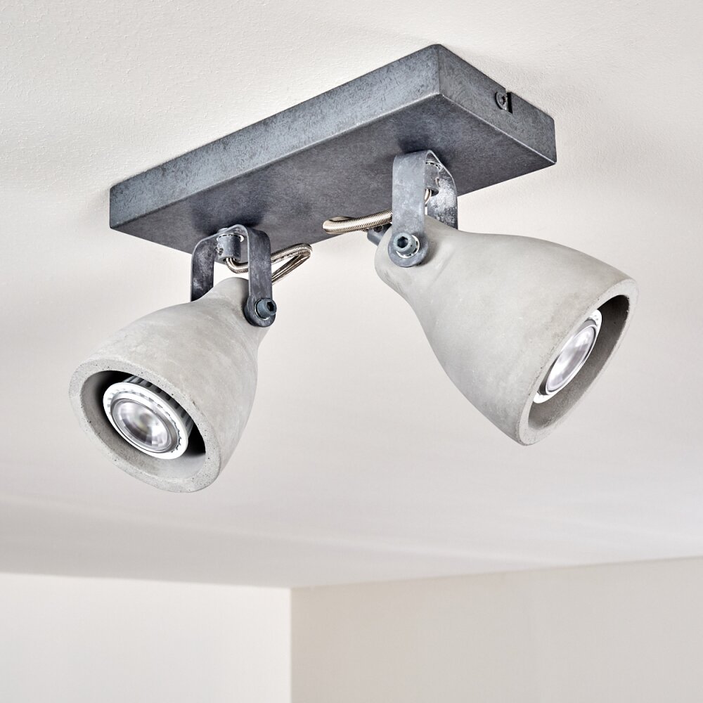 Plafonnier Lomma Gris, 2 lumières