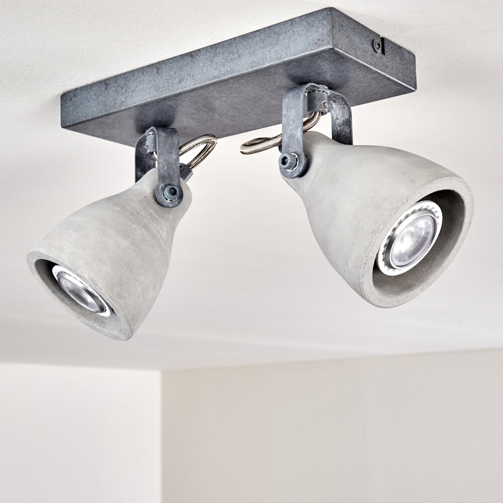 Plafonnier Lomma Gris, 2 lumières