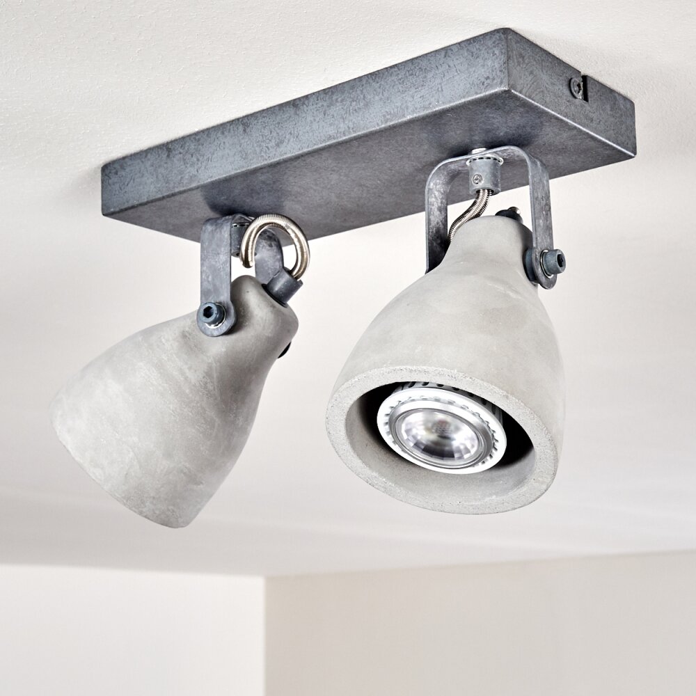 Plafonnier Lomma Gris, 2 lumières