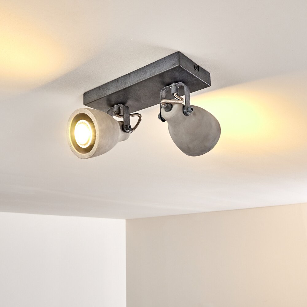 Plafonnier Lomma Gris, 2 lumières