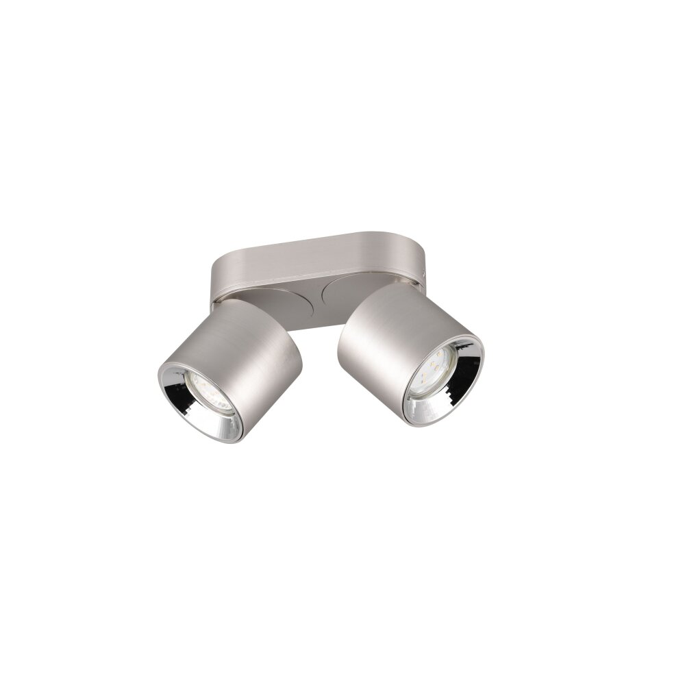 Trio GUAYANA Plafonnier Nickel mat, 2 lumières