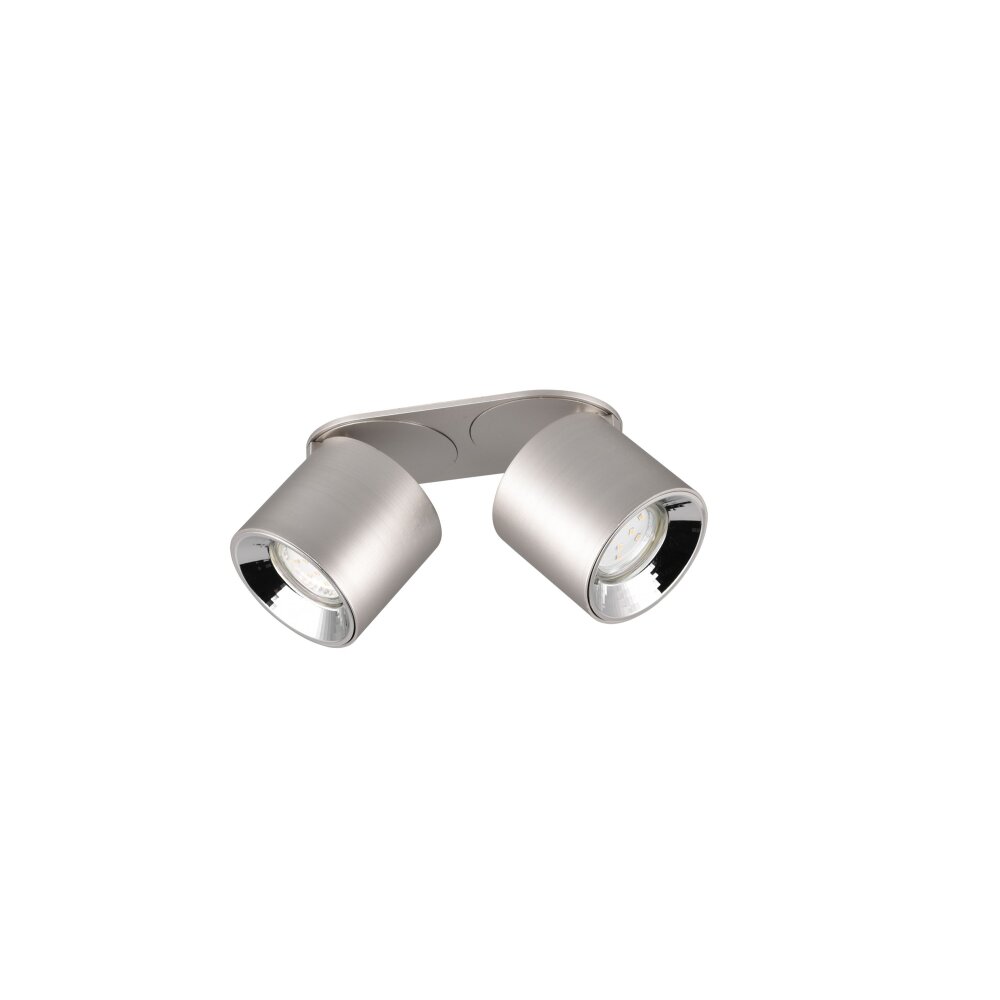 Trio GUAYANA Plafonnier Nickel mat, 2 lumières