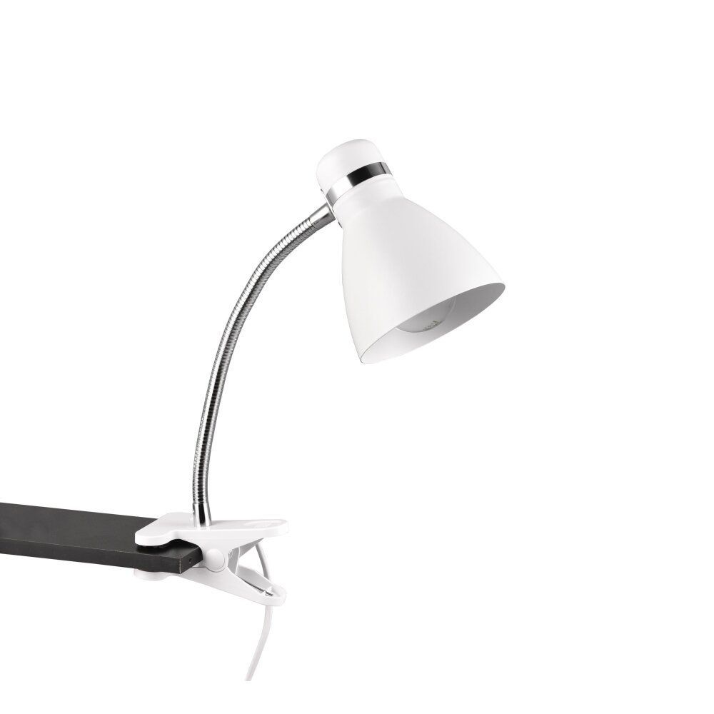 lampe â clipper Reality HARVEY Chrome, Blanc, 1 lumière