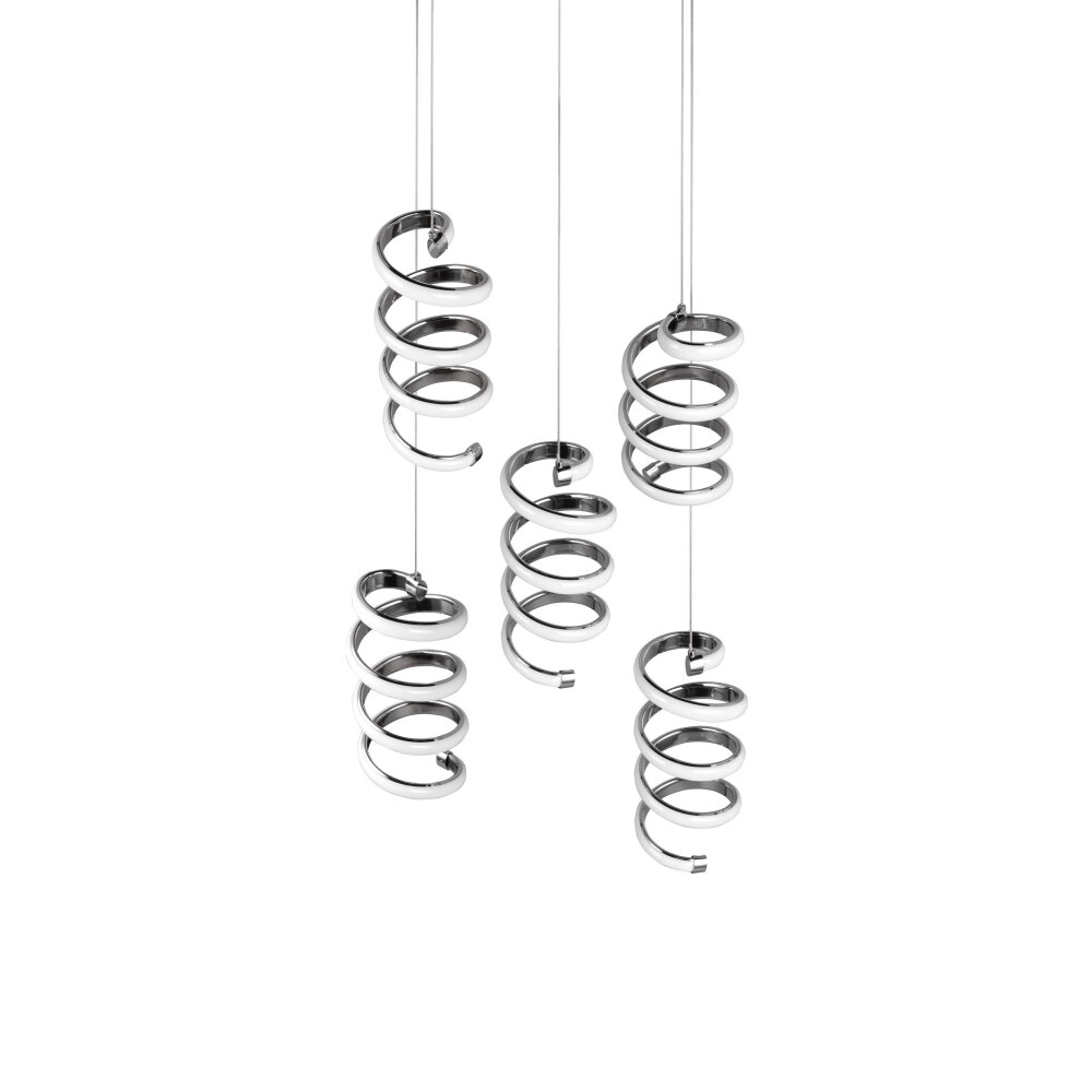 Suspension Reality Laola LED Chrome, 5 lumières