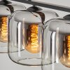 Suspension - Verre Lauden Chrome, Clair, Fumé, 4 lumières