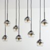 Suspension - Verre Koyoto Chrome, Clair, Fumé, 8 lumières