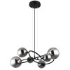 Suspension Globo RIHA LED Noir, 6 lumières