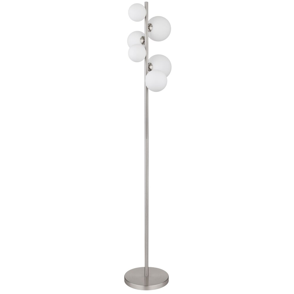 Lampadaire Globo RIHA LED Nickel mat, 6 lumières