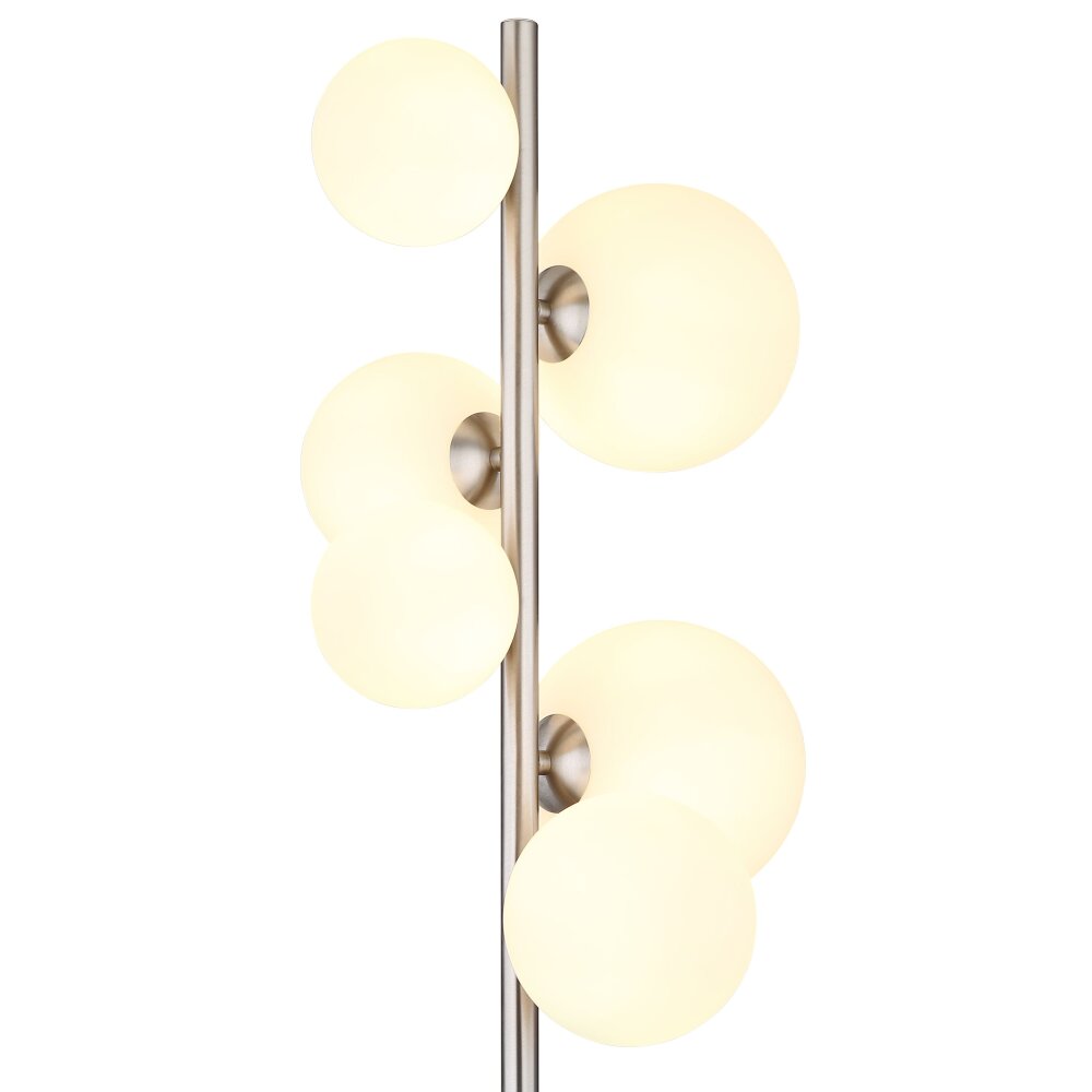 Lampadaire Globo RIHA LED Nickel mat, 6 lumières