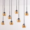 Suspension - Verre Koyoto Ambre, 8 lumières