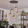 Suspension - Verre Apedo Ambre, Clair, 5 lumières