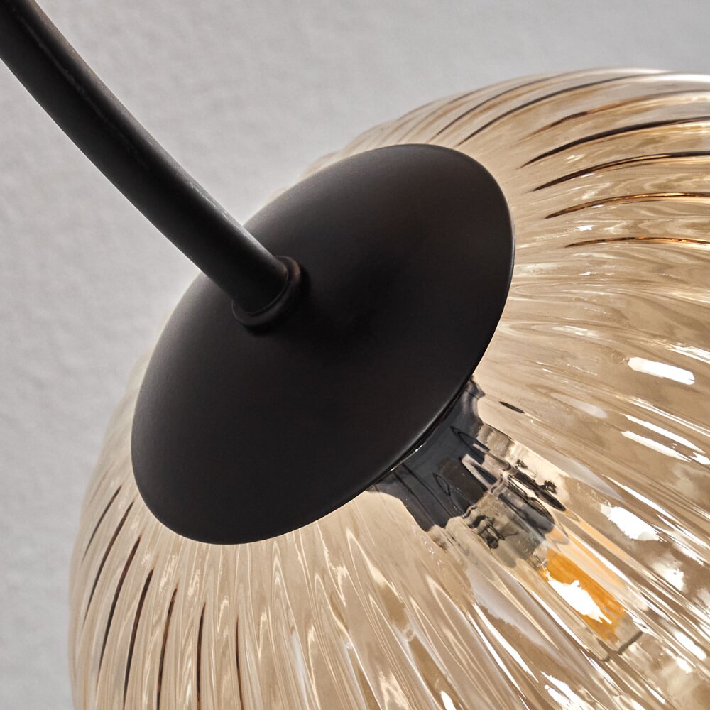 Plafonnier Chehalis Ambre, 6 lumières