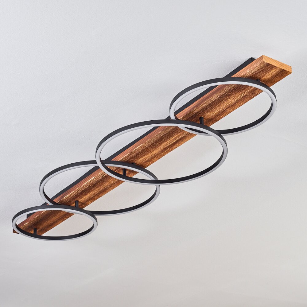 Plafonnier Pompu LED Écru, Noir, 1 lumière