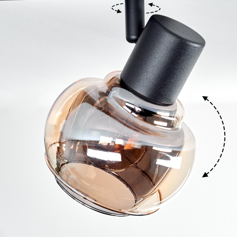 Plafonnier Cevio Noir, 3 lumières