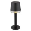 Lampe de table Globo SOLAR LED Noir, Transparent, 1 lumière
