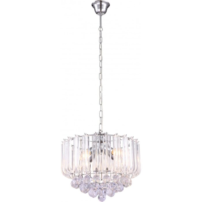 Lustre Globo Chrome, Clair, 4 lumières