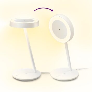 Lampe de table Philips WiZ Office LED Blanc, 1 lumière