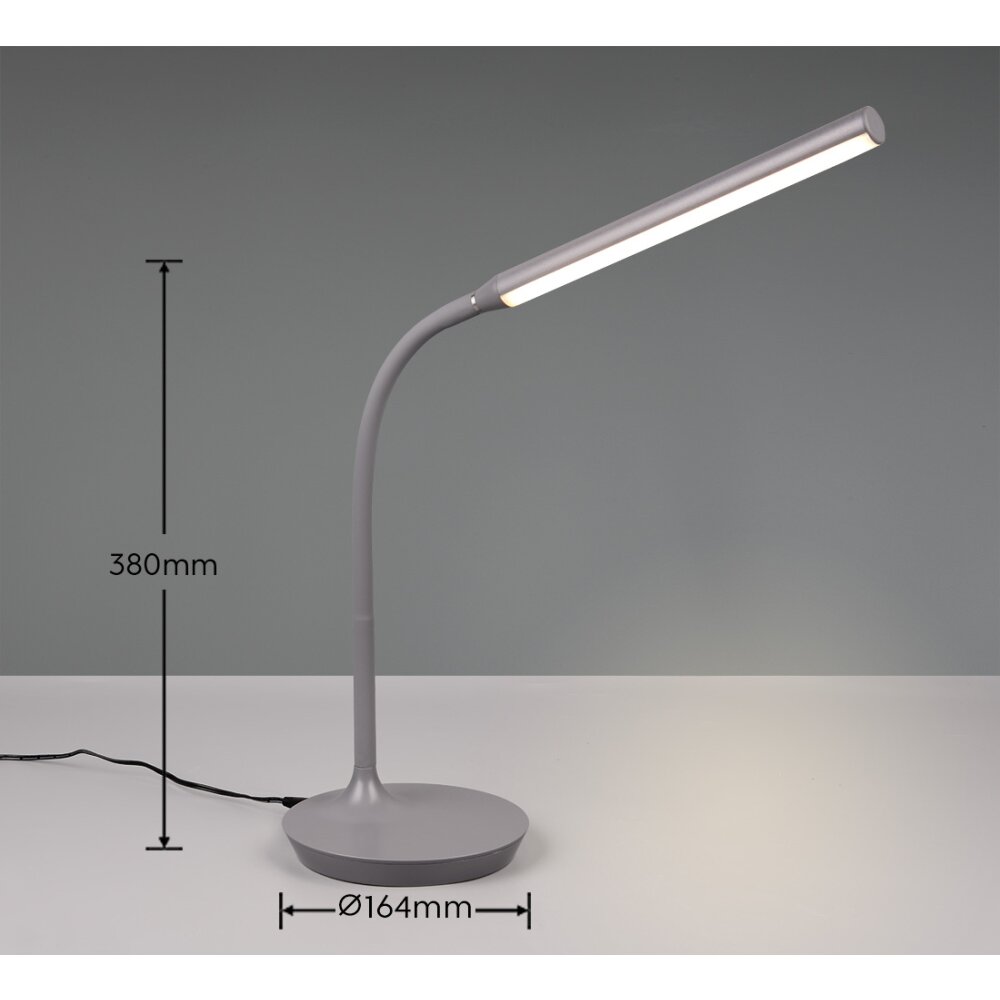 Lampe de table Reality TORO LED Gris, 1 lumière
