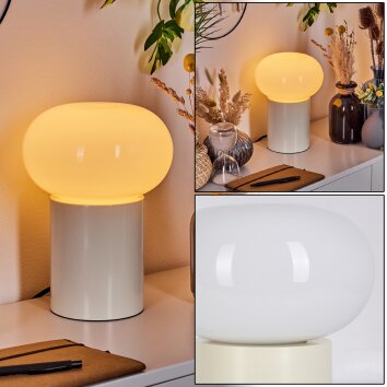 Lampe de table Godrie Crème, 1 lumière