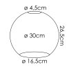 Abat-jour en verre verre de rechange 30 cm Koyoto Clair