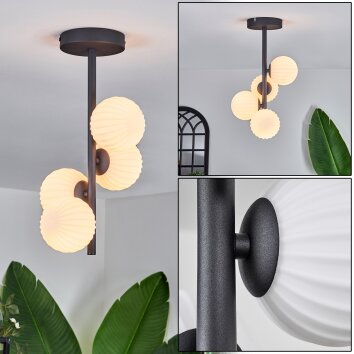 Plafonnier - Verre 10 cm Chehalis Blanc, 4 lumières