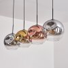 Suspension - Verre 30 cm Ripoll Chrome, Or, Clair, Cuivré, Fumé, 4 lumières