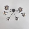Plafonnier - Verre 15 cm Koyoto Chrome, Clair, 6 lumières