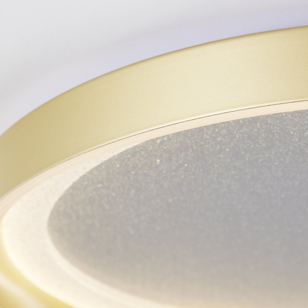 Plafonnier Brilliant Quito LED Or, 1 lumière