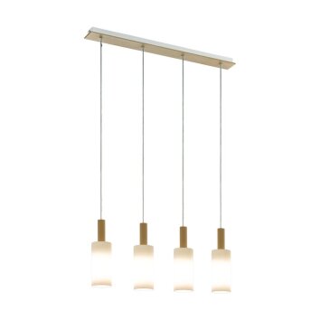 Suspension Eglo OAKHAM Brun, Blanc, 4 lumières