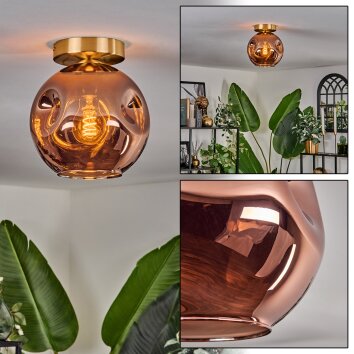 Ripoll Plafonnier Or, Noir, 1 lumière