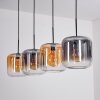 Lauden Suspension Ambre, Clair, Fumé, 4 lumières