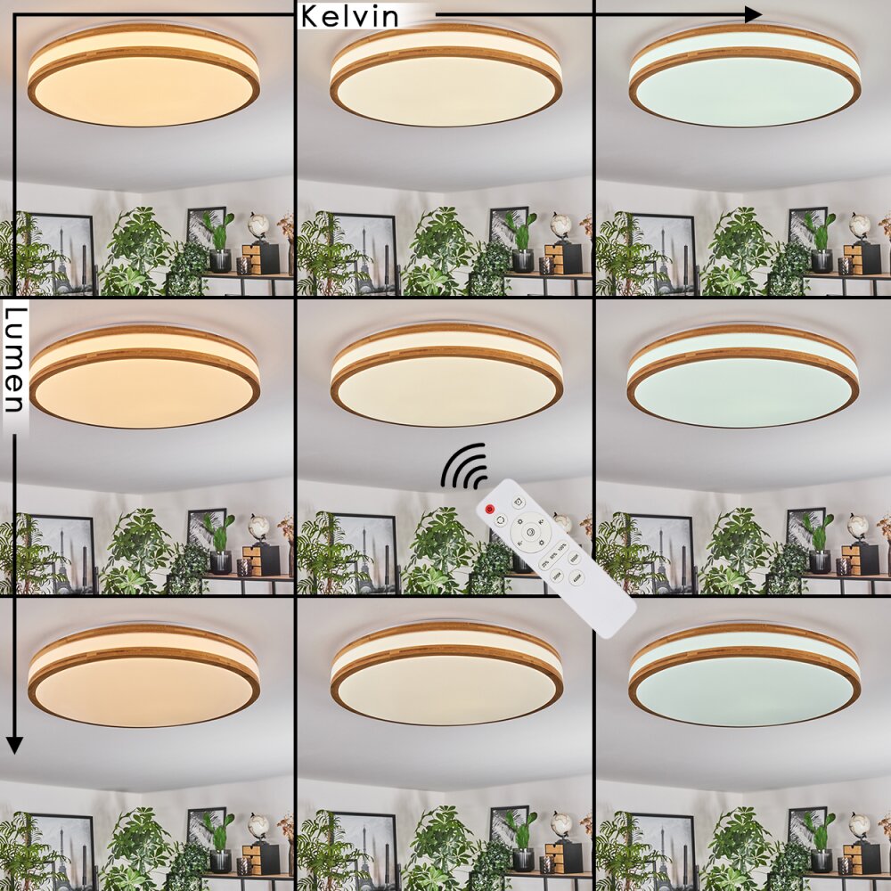 Sofo Plafonnier LED Blanc, 1 lumière, Télécommandes