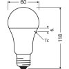 Luminaires Osram E27 LED 10 Watt blanc chaud 1055 Lumen